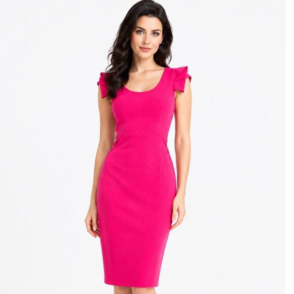 Black Halo Dresses & Skirts - Black Halo Amelie Pink Sheath Dress